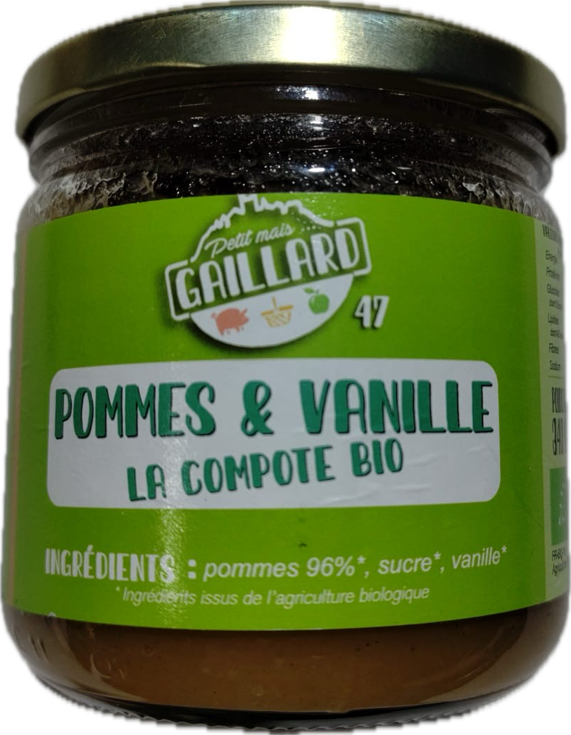 Compote pommes - vanille 340g