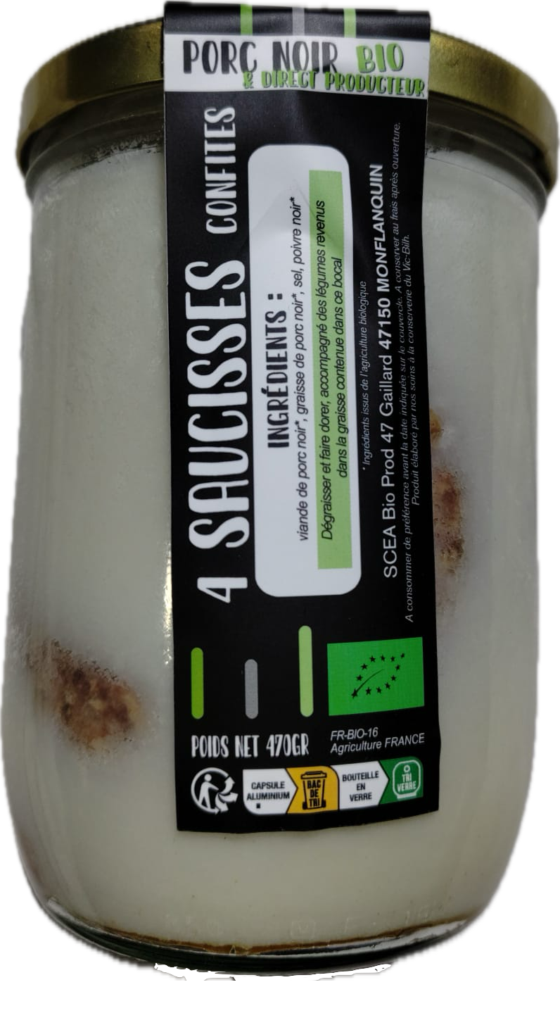 Saucisses confites